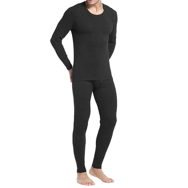 COMPLETO TERMICO UOMO NERO CALZAMAGLIA + MAGLIA M L XL XXL  FREDDO NEVE MONTAGNA