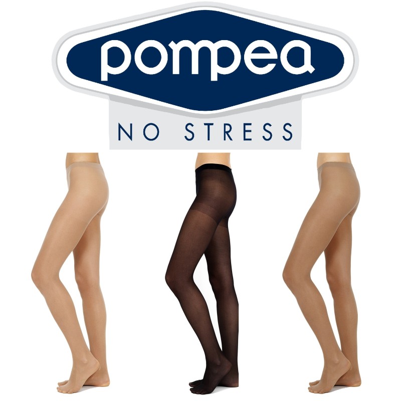 6 PEZZI COLLANT POMPEA NO STRESS 40 DEN RIPOSANTE CALZE DONNA S M L XL XXL - POM
